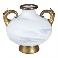 White swirl Amphora style vase